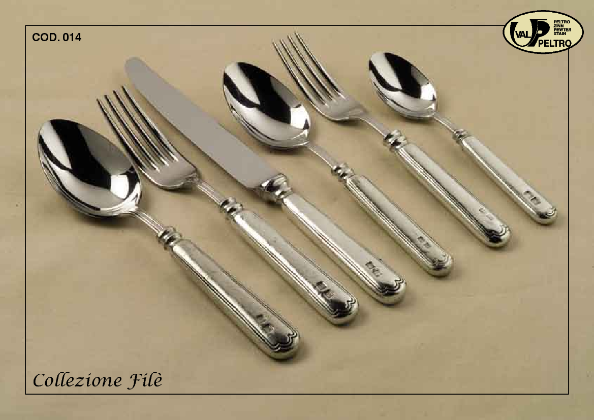 Italian Flatware in Pewter by Valpeltro